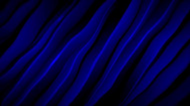 Canlandırılmış mavi renk 3d dalgalı desen çizgili arkaplan, 3d dalga koyu arkaplan