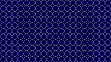 Dairesel desen içinde hareket eden hareketli mavi renk çemberleri ve çapraz şekiller