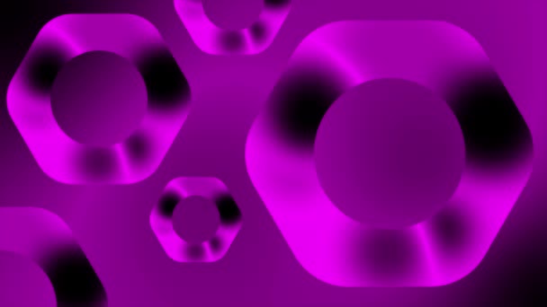 Κινούμενα Ροζ Χρώμα Αφηρημένο Μοτίβο Περιστρεφόμενο Εξαγωνικό Σχήμα Φόντο — Αρχείο Βίντεο