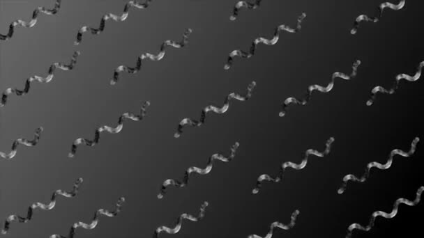 Animatie Zwart Wit Kleur Veranderende Squiggly Lijn Patroon Achtergrond — Stockvideo