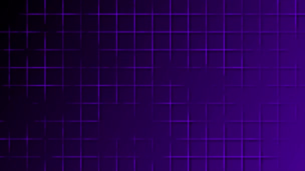 Animated Purple Color Rotating Grid Lines Background — Stock Video