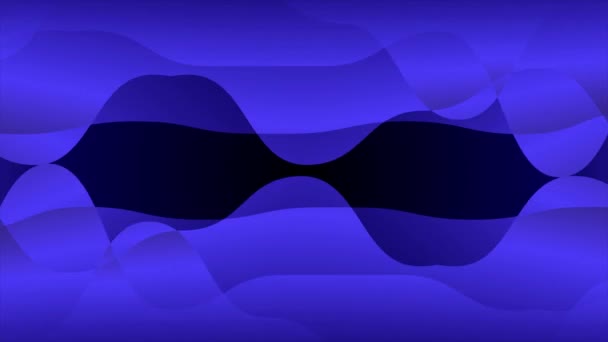 Анімований Синій Колір Хвилястий Візерунок Фон Рухома Форма Фону — стокове відео