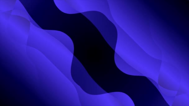 Colore Blu Animato Diagonale Ondulato Sfondo Modello Sfondo Forma Movimento — Video Stock