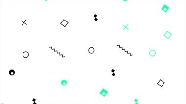 Canlandırılmış Cyan parçacıkları ışık ışınları ile dijital 3D teknolojik siber uzayda uçuyor. Dijital matris geleceksel arkaplanı
