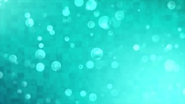 Canlandırılmış güzel Cyan renk hareketli parçacıklar fütüristik arkaplan, basit ve zarif arkaplan