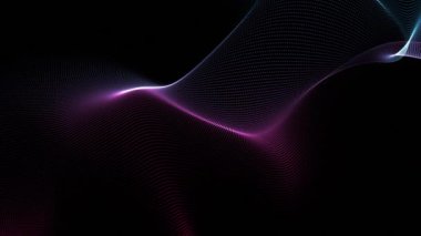 Canlandırılmış güzel Cyan renk hareketli parçacıklar fütüristik arkaplan, basit ve zarif arkaplan