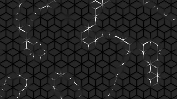 Animasi Super Cool Futuristic Glowing Grid Background Moving Grid Dark — Stok Video