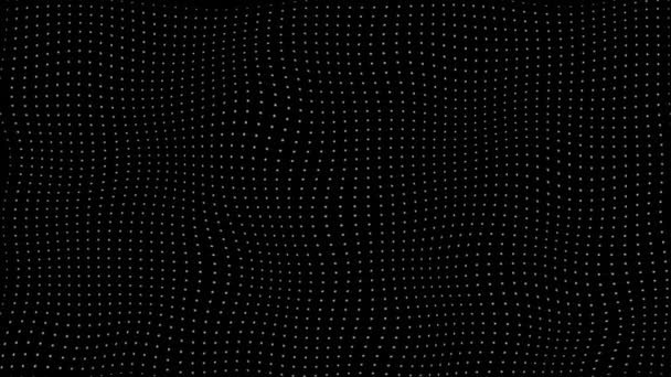 アニメーションホワイトカラー円環ハイテクトンネル未来パターン黒背景 — ストック動画