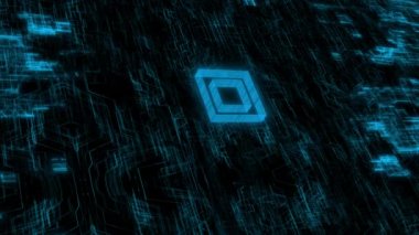 Animasyon yüksek teknoloji 3D devre teknolojisi arka planı, 3D ana kart devre bilim kurgu arka planı