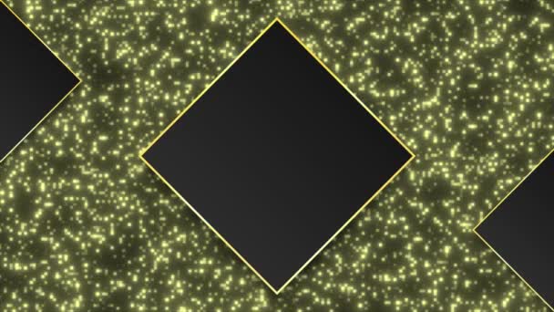 Анімовані Прості Сучасні Розкішні Золоті Лінії Чорний Фон Мінімальний Фон — стокове відео