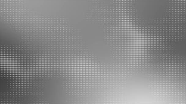 动画简洁典雅的白色和黑色色度梯度抽象圆点背景 清澈明亮的背景和轻快的运动 — 图库视频影像