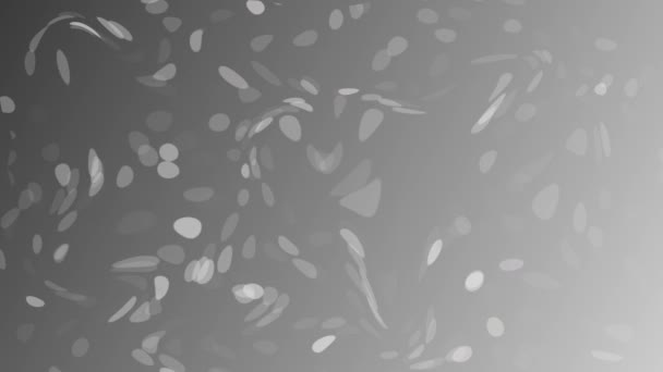 Animierte Weiße Und Schwarze Farbe Kreisförmige Punkte Schwebende Abstrakte Muster — Stockvideo