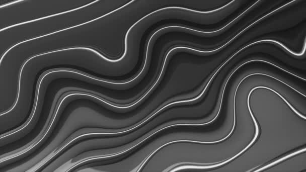 アニメーションハイテクホワイトとブラックカラーネオンダイアログストライプ技術抽象パターンの背景 — ストック動画