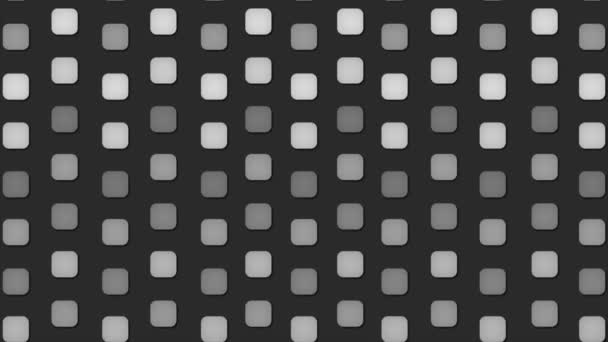 Animato Semplice Elegante Bianco Nero Quadrati Casella Modello Sfondo Geometrico — Video Stock