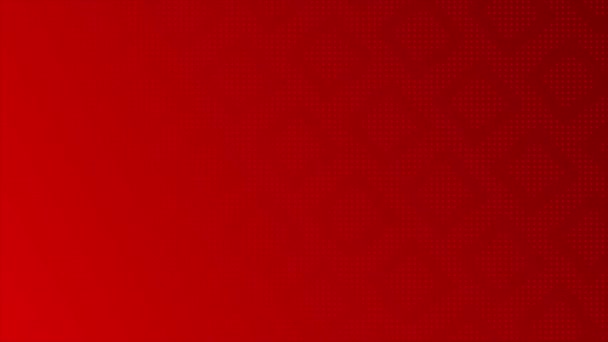 Fondo Tecnología Abstracta Animada Color Rojo Medio Tono Brillante Puntos — Vídeo de stock