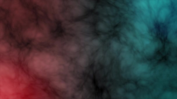 Humo Anaranjado Azul Animado Cámara Lenta Con Textura Nube Fondo — Vídeos de Stock