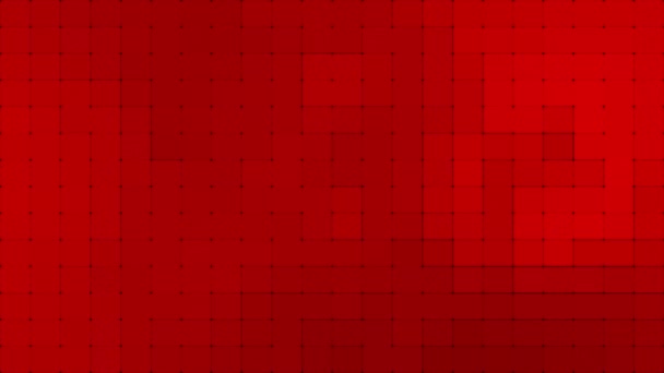 Canlandırılmış Basit Klas Pikselli Kare Desenli Kırmızı Çizgiler Minimum Geometrik — Stok video