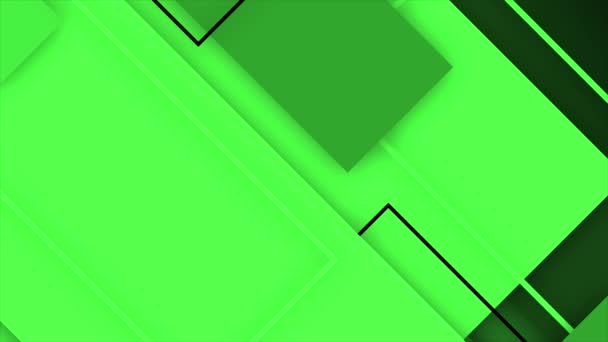 Animerad Grön Färg Diagonal Flytta Rektangulär Låda Professionell Bakgrund — Stockvideo
