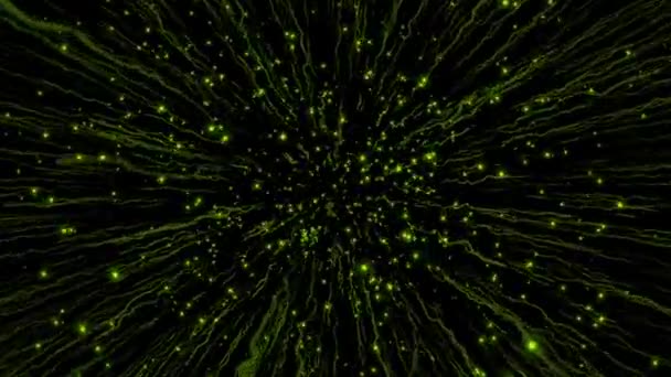 Animado Color Verde Lima Brillante Brillo Partículas Movimiento Fondo — Vídeo de stock