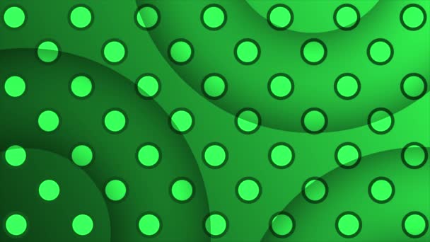 动画绿色3D深度半圆形背景 简朴典雅的背景 — 图库视频影像