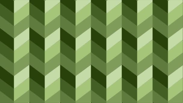 Animated Lime Green Simple Zig Zag Pattern Seamless Background Moving — Stock Video