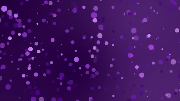 Animado Hermoso Púrpura Simple Movimiento Partículas Mínimo Fondo Fondo Simple — Vídeos de Stock