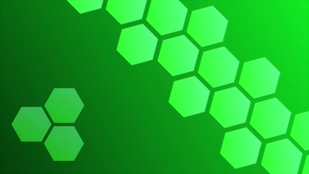 Animerade Abstrakt Flytta Hexagon Geometriska Former Minimal Bakgrund Hexagon Former — Stockvideo