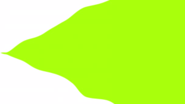 动感石灰绿色和白色双音波浪形图案简朴的背景 — 图库视频影像