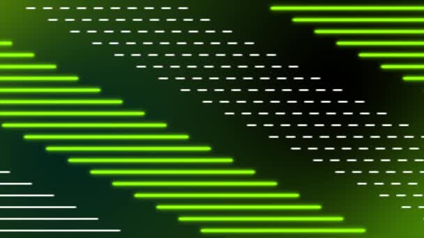 动画发光霓虹灯线移动右侧游戏和未来主义游戏背景 — 图库视频影像