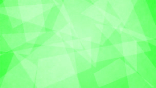 アニメーショングリーンカラー低ポリ幾何学的な形状最小の背景 バターペーパーテクスチャされた背景 — ストック動画