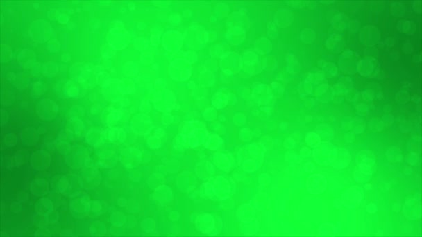 Animado Simple Elegante Movimiento Lento Verde Partículas Fondo — Vídeo de stock