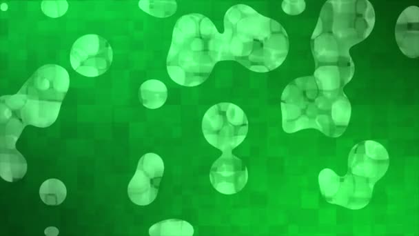 Animierte Grüne Farbe Schwimmende Flüssigkeit Bewegt Sich Auf Dem Kopf — Stockvideo