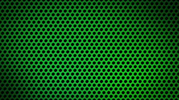 Geanimeerd Eenvoudig Groen Verloop Metalen Rooster Patroon Minimale Geometrische Achtergrond — Stockvideo