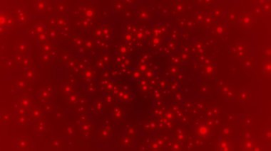Canlandırılmış kırmızı renk simli parçacıkları basit arkaplan taşır