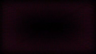Animasyon teknolojisi karanlık arka plan. Logo girişi için noktalar ve ızgara arkaplanı taşınıyor