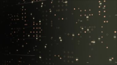 Animasyon teknolojisi büyük veri arkaplanı konsepti, yüksek teknolojili parlak parçacıklar fütüristik arkaplan