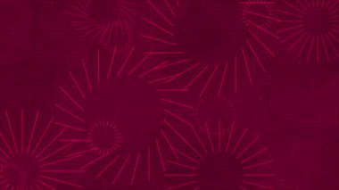 Animasyon Soyut desen mor renk patlama çizgileri geometrik arkaplan, dairesel noktalar soyut arkaplan