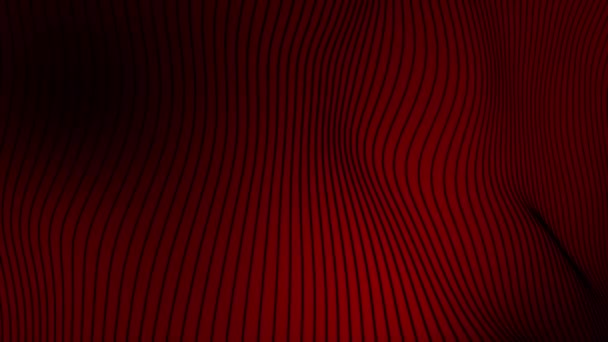黑暗背景下的动画3D红色慢动作线条 — 图库视频影像