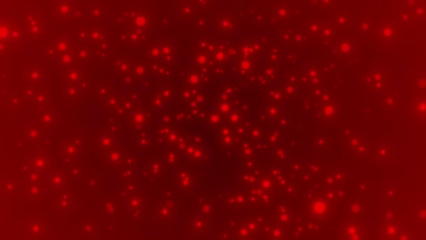 Colore Rosso Animato Spostamento Particelle Glitter Semplice Sfondo — Video Stock