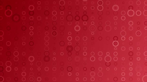 Animované Abstraktní Náhodné Pop Kruhy Červená Barva Geometrické Futuristické Pozadí — Stock video
