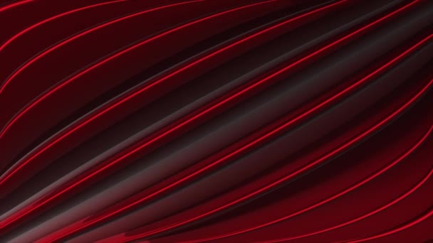 Geanimeerde Tech Rode Kleur Neon Diagonale Strepen Technologische Achtergrond — Stockvideo