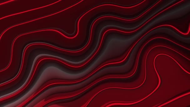 Animated Tech Red Color Neon Diagonal Stripes Technological Abstract Pattern — Stock Video
