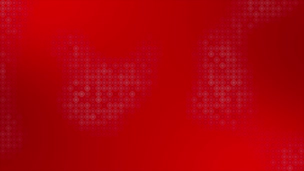 Animowany Czerwony Kolor Tech Okrągłe Kropki Pojawiające Się Znikają Futurystycznym — Wideo stockowe