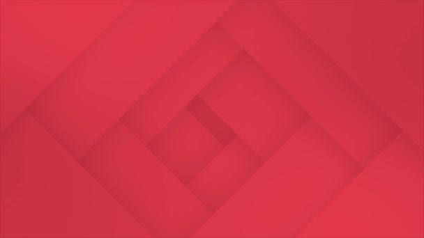Animado Simple Elegante Patrón Caja Color Rojo Fondo Bucle Fondo — Vídeos de Stock
