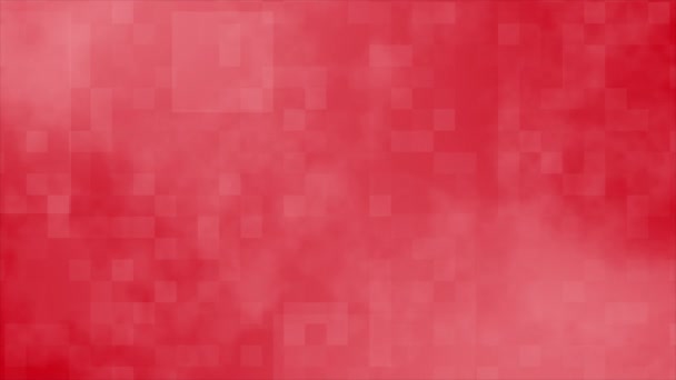 动画红色慢动作高科技几何背景 盒形图案环路未来主义背景 — 图库视频影像