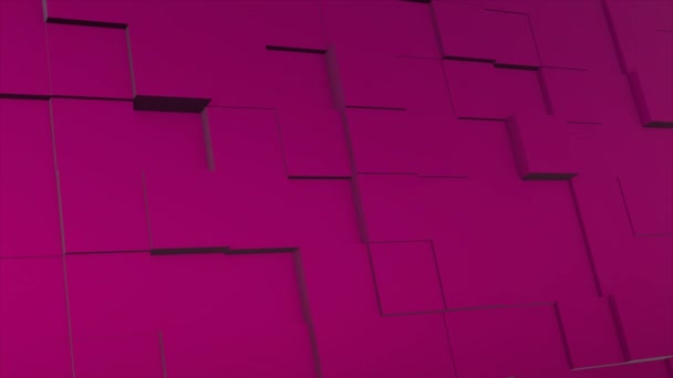 Анімовані Простий Елегантний Рух Кубиків Геометричних Форм Мінімальний Фон — стокове відео