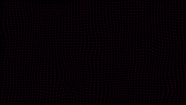Animated Simple Tech Wiggly Movement Magenta Red Circular Minimal Dots — Stock Video