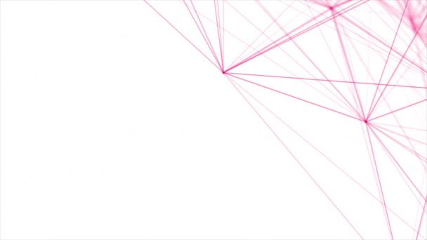 Animierte Einfache Magenta Rote Farblinien Bilden Netzartige Struktur Futuristischen Hintergrund — Stockvideo