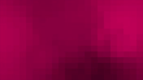 Animatie Eenvoudige Stijlvolle Pixilated Vierkante Doos Patroon Magenta Rode Kleur — Stockvideo