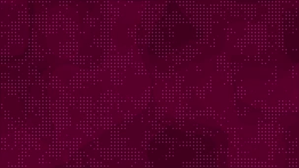 Анимационный Абстрактный Шаблон Пурпурный Красный Цвет Геометрического Фона Круговые Точки — стоковое видео
